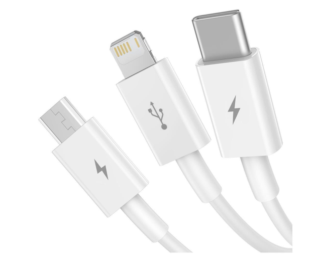 BASEUS Superior Series, USB-A do micro USB/USB-C/Lightning, 3.5A, 1.2m (biały) - 1266443 - zdjęcie 3